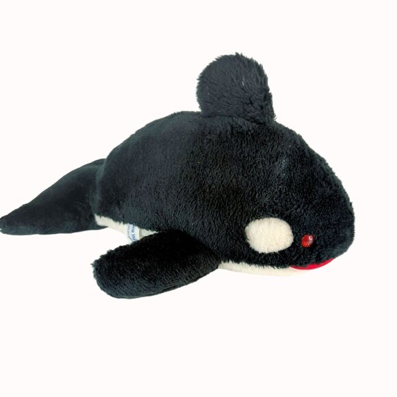 Sea World 1980 Shamu Orca Killer Whale Plush Toy Stuffed Animal 13" - Picture 1 of 4